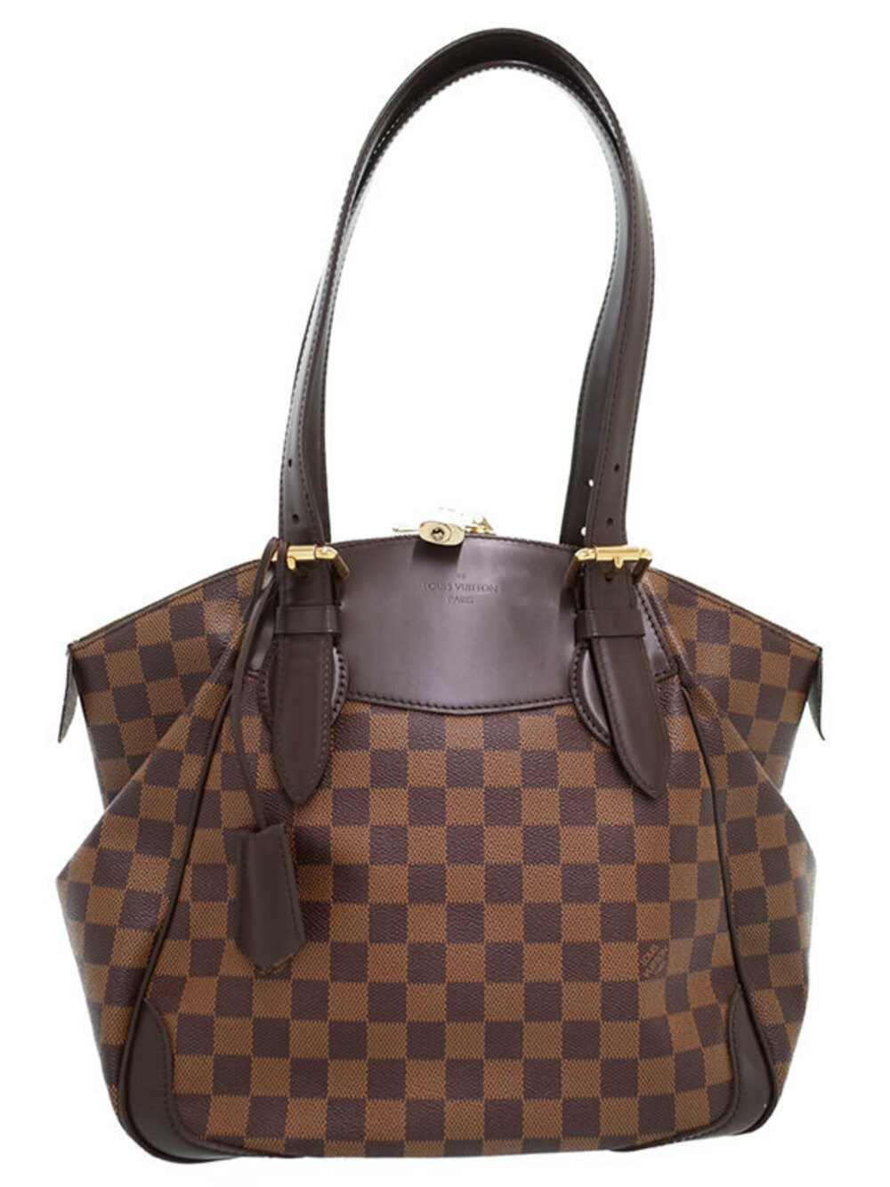 Louis Vuitton Damier Verona Shoulder Bag Canvas Leather Brown